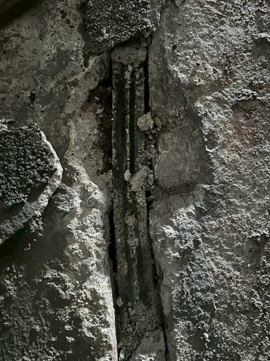 Exposed reinforcement inspection